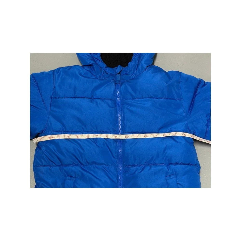 SwissTech Kids Blue Hooded Puffer Jacket Fleece Lined Size M‎ 8 SW33100078181B